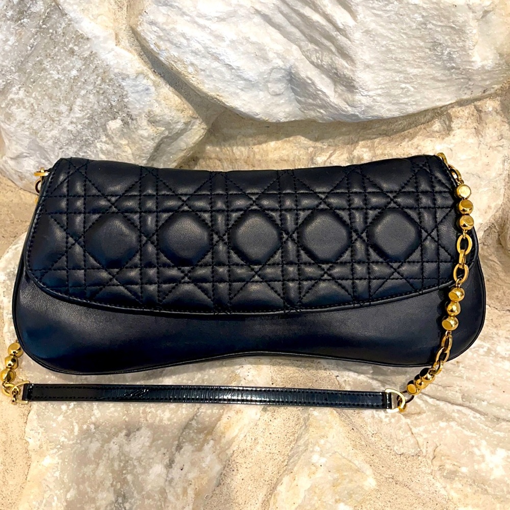LAST OFFER. Authentic DIOR bag. Black color with gold chain